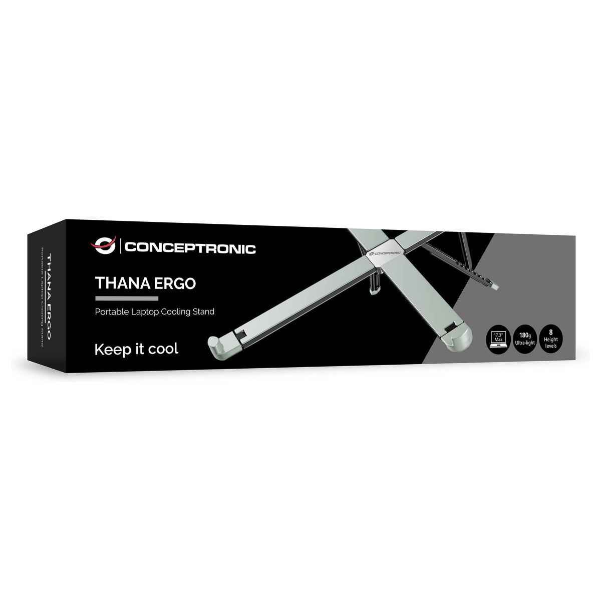 Laptop-Stand 5kg ERGO tragbar 17.3"sil