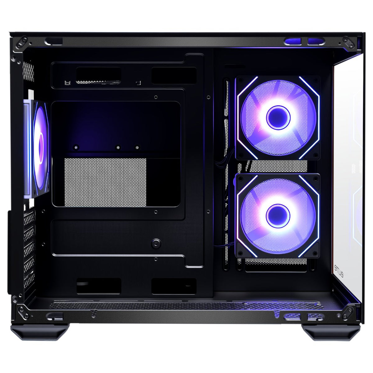 Cooler Master Elite 481 Wood - MT - micro ATX - Seitenteil mit Fenster (gehärtetes Glas)