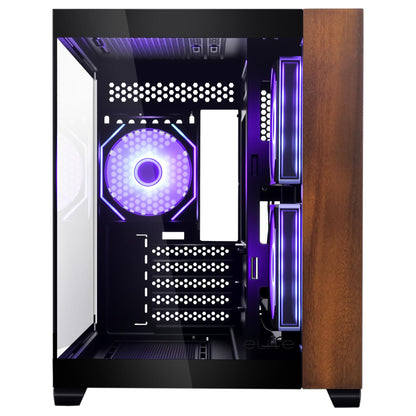 Cooler Master Elite 481 Wood - MT - micro ATX - Seitenteil mit Fenster (gehärtetes Glas)