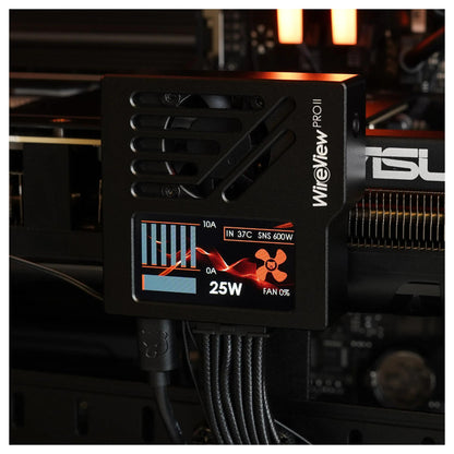 Thermal Grizzly WireView Pro II (schwarz, Reversed, 12V-2x6-Pin, USB-C)