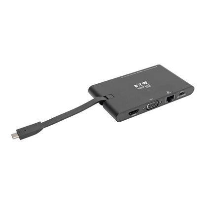 Eaton Tripp Lite Series USB-C Dock - 4K HDMI, VGA, USB 3.2 Gen 1, USB-A/C Hub, GbE, Memory Card, 100W PD Charging