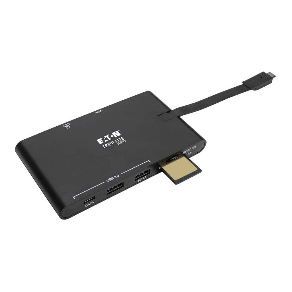 Eaton Tripp Lite Series USB-C Dock - 4K HDMI, VGA, USB 3.2 Gen 1, USB-A/C Hub, GbE, Memory Card, 100W PD Charging