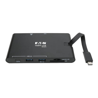 Eaton Tripp Lite Series USB-C Dock - 4K HDMI, VGA, USB 3.2 Gen 1, USB-A/C Hub, GbE, Memory Card, 100W PD Charging