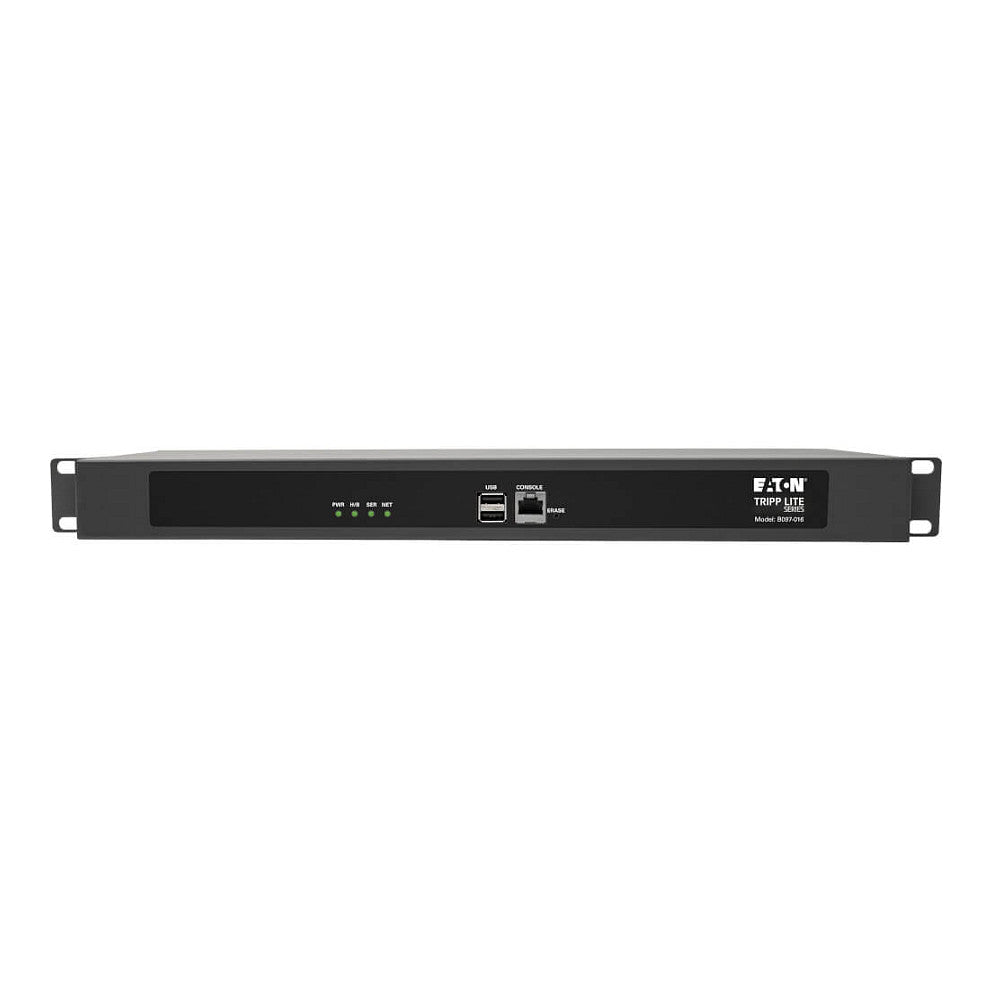 Eaton Tripp Lite Series 16-Port Serial Console Server, USB Ports (2) - Dual GbE NIC, 4 Gb Flash, Desktop/1U Rack, TA - 1GbE, RS-232 - 1U