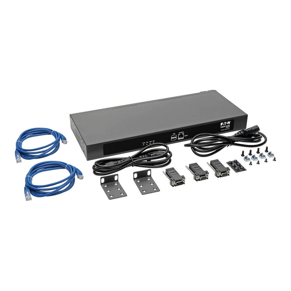 Eaton Tripp Lite Series 16-Port Serial Console Server, USB Ports (2) - Dual GbE NIC, 4 Gb Flash, Desktop/1U Rack, TA - 1GbE, RS-232 - 1U