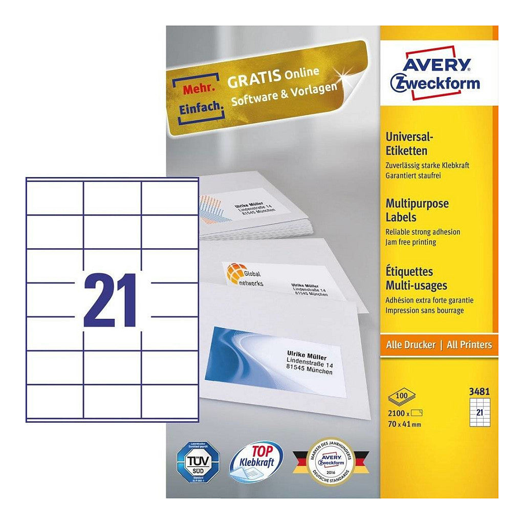 AVERY Zweckform Universal-Etiketten permanent