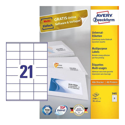 AVERY Zweckform Universal-Etiketten permanent