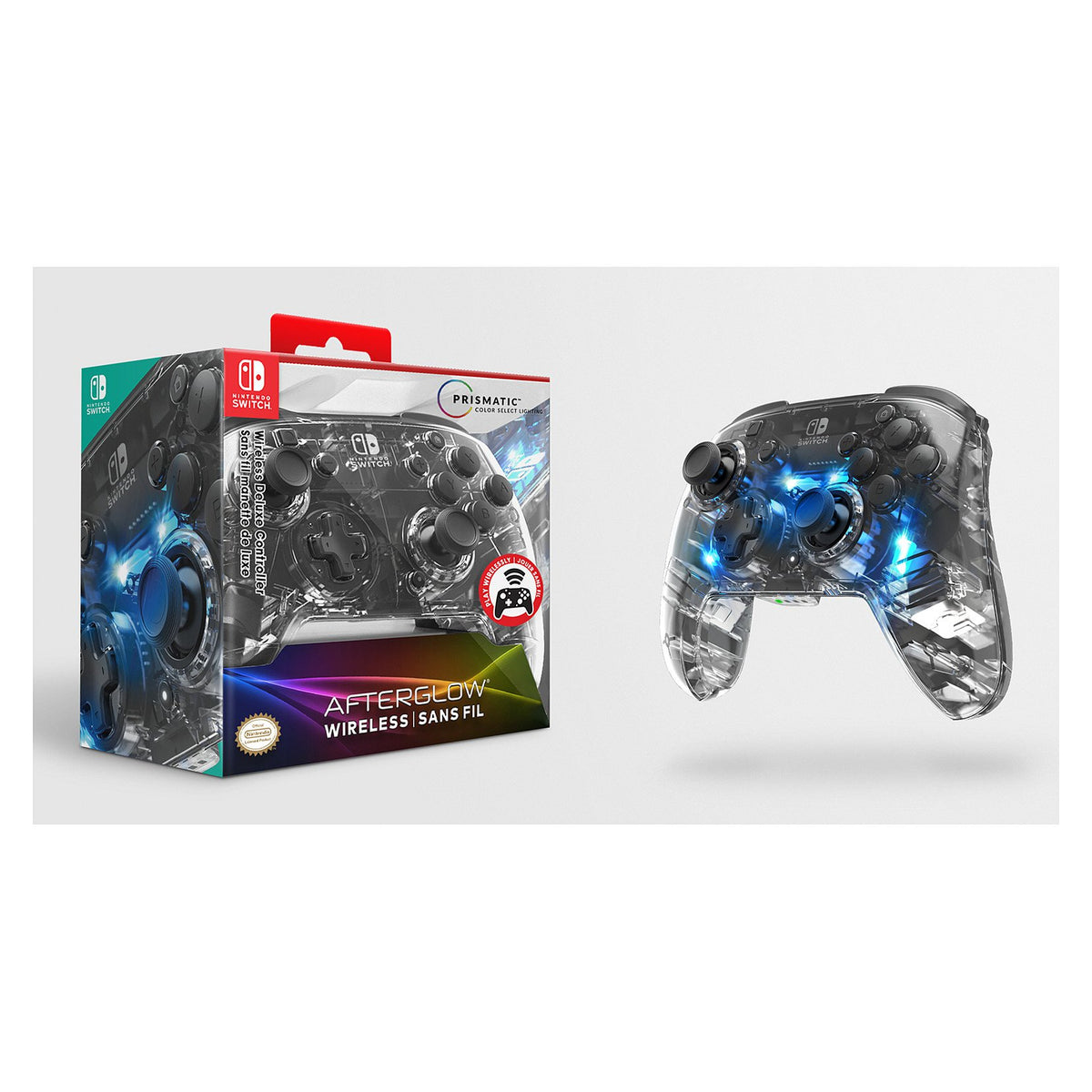 PDP Nintendo Switch Controller Wireless durchsichtig