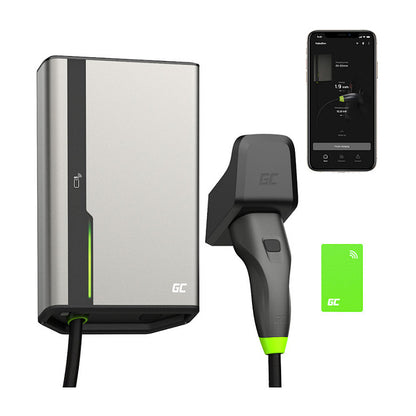 Greencell HabuDen Wallbox 22kW 32A 5m NFC Ladekabel Typ 2