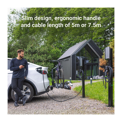 Greencell HabuDen Wallbox 22kW 32A 5m NFC Ladekabel Typ 2