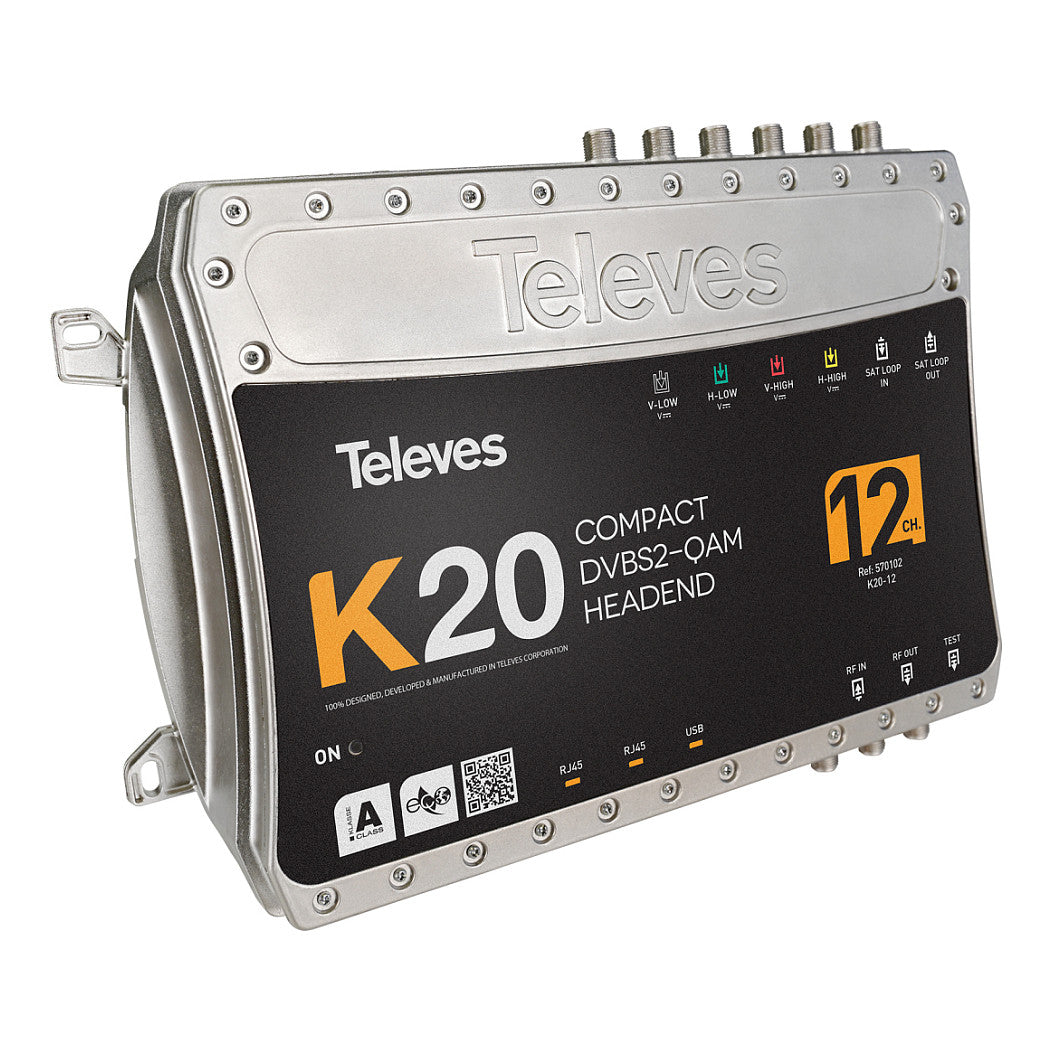 Televes K20-12 Kompaktkopfstelle 12Transponder DVB-S2 in QAM