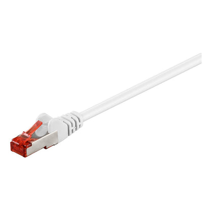 Wentronic Goobay CAT 6 Patchkabel, S/FTP (PiMF), Wei, 3 m - LSZH halogenfrei, Kupfer (93507)