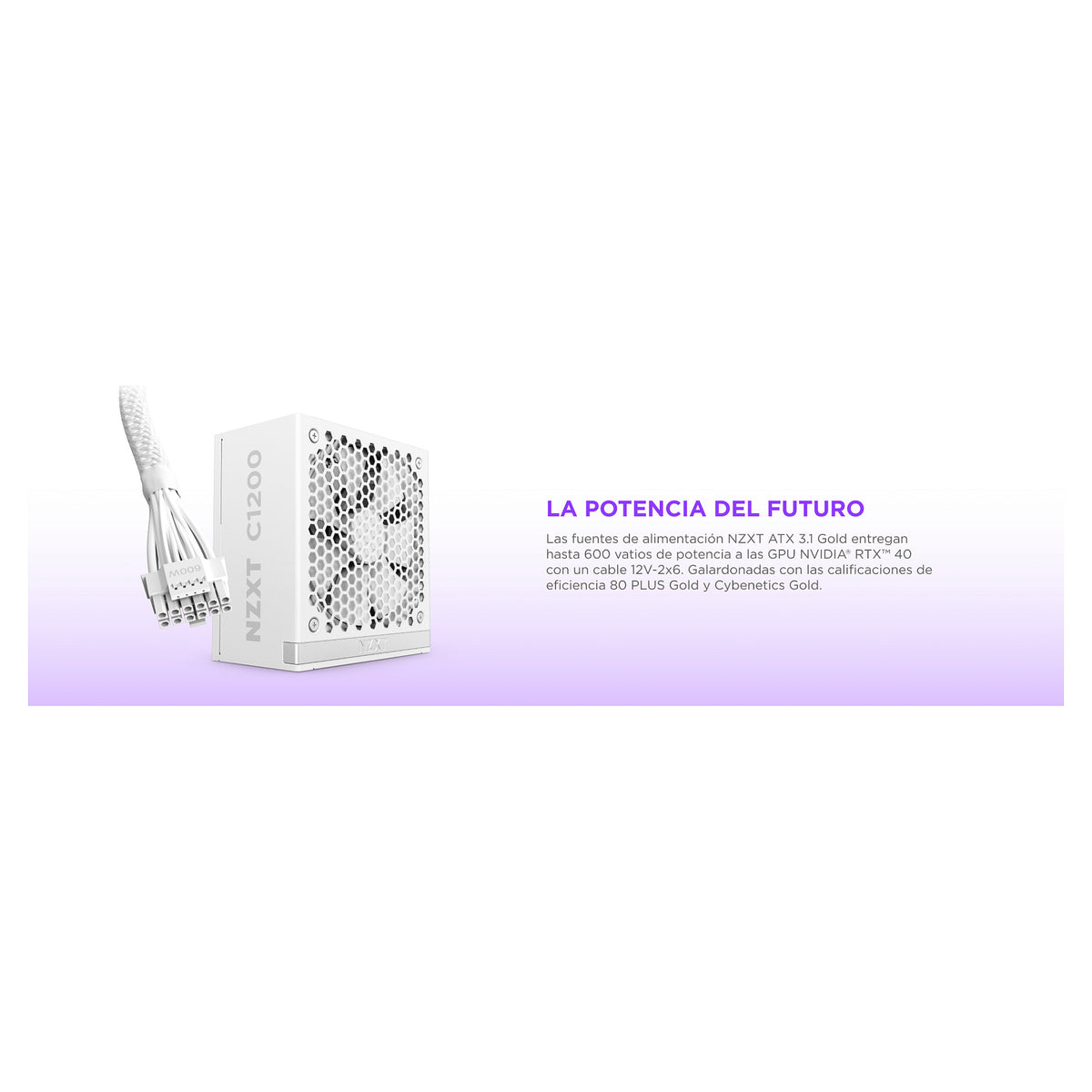 1200W NZXT C Series C1200 Netzteil 80+ Gold White PA-2G2BW-E
