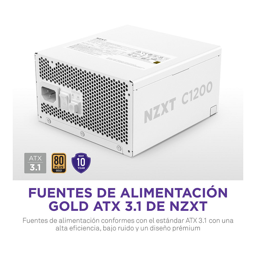 1200W NZXT C Series C1200 Netzteil 80+ Gold White PA-2G2BW-E