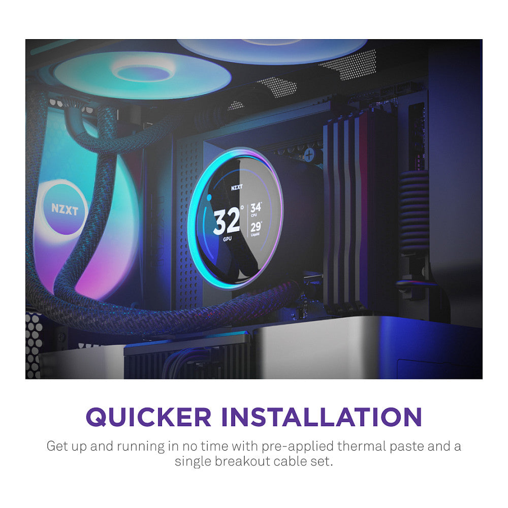 K NZXT KRAKEN Elite V2 420 RGB WaKü Black RL-KR42E-B2
