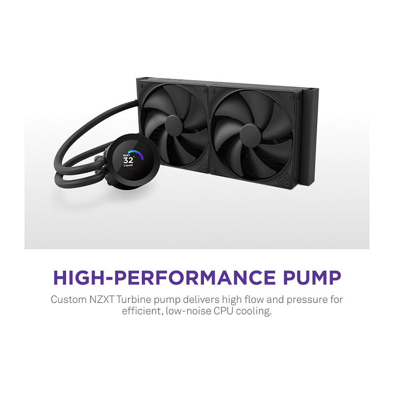 K NZXT KRAKEN Plus V2 240 Display WaKü Black RL-KN240-B2
