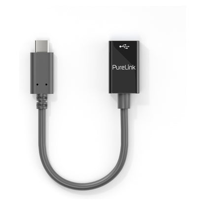PureLink USB-C auf USB-A Adapter - USB 3.1 Gen 1 - iSerie - schwarz - 0,10m