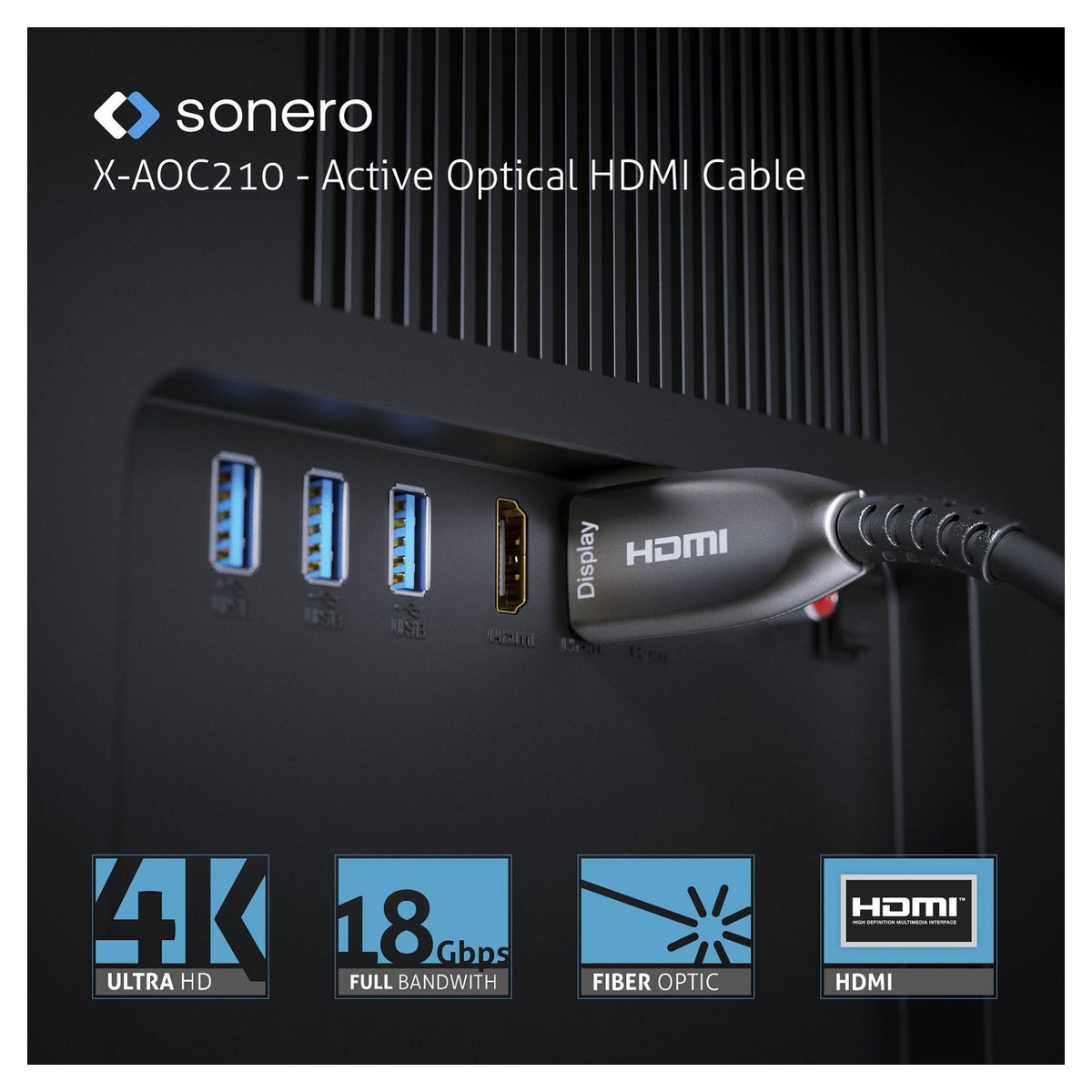 PureLink sonero Aktives HDMI 4K AOC Extender Kabel - 10m