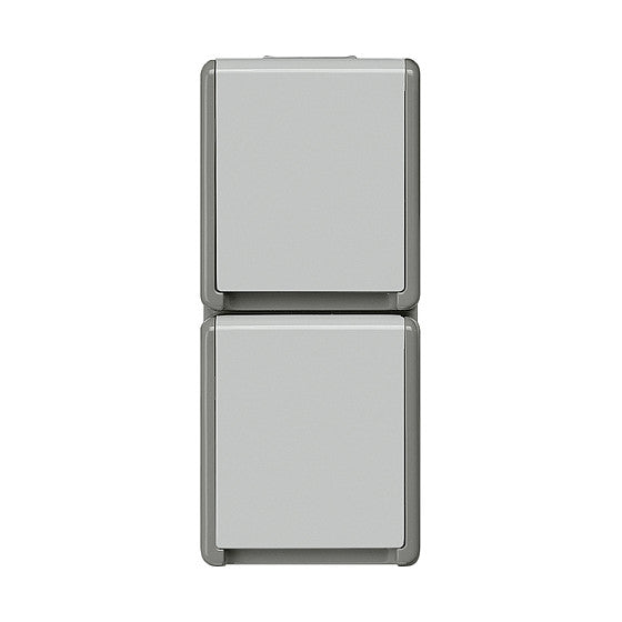 Siemens 5UB4723 DELTA Schuko-Steckdose flche IP44 AP dgr/hgr 2-fach senkrecht