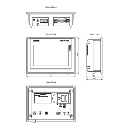 Siemens 6AV21240GC010AX0 SIMATIC TP700 Comfort Panel Windows CE 6.0 7z TFT