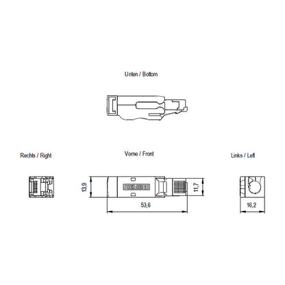 SIEM 6GK1901-1BB12-2AA0 Industrial Ethernet FastConnect RJ45 Plug 180 4x2, RJ45