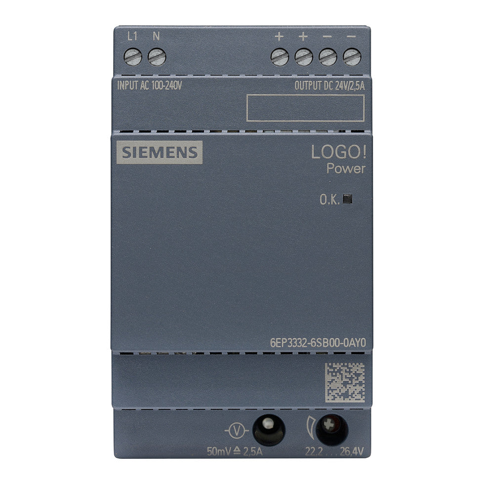 Siemens 6EP33326SB000AY0 LOGO!POWER 24V 2,5A Geregelte Stromversorgung