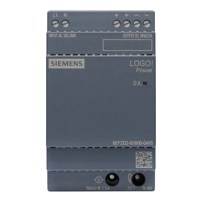 Siemens 6EP33326SB000AY0 LOGO!POWER 24V 2,5A Geregelte Stromversorgung
