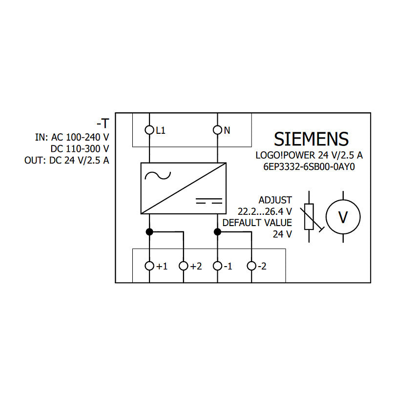 Siemens 6EP33326SB000AY0 LOGO!POWER 24V 2,5A Geregelte Stromversorgung
