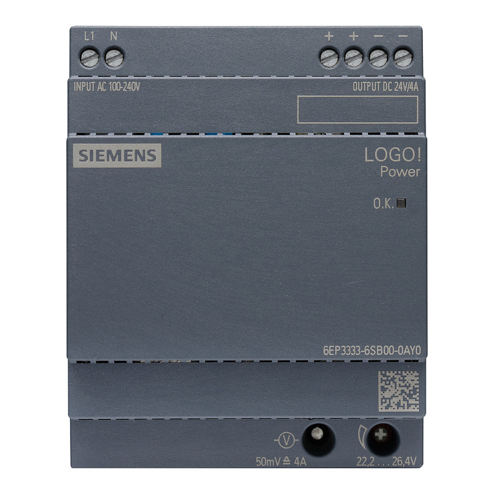 Siemens 6EP33336SB000AY0 LOGO!POWER 24V 4A Geregelte Stromversorgung