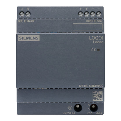 Siemens 6EP33336SB000AY0 LOGO!POWER 24V 4A Geregelte Stromversorgung