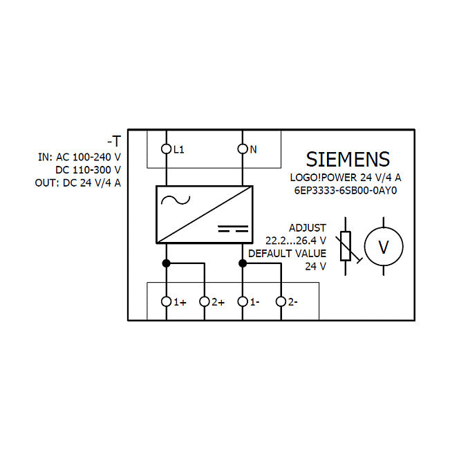 Siemens 6EP33336SB000AY0 LOGO!POWER 24V 4A Geregelte Stromversorgung