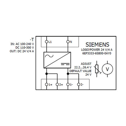 Siemens 6EP33336SB000AY0 LOGO!POWER 24V 4A Geregelte Stromversorgung