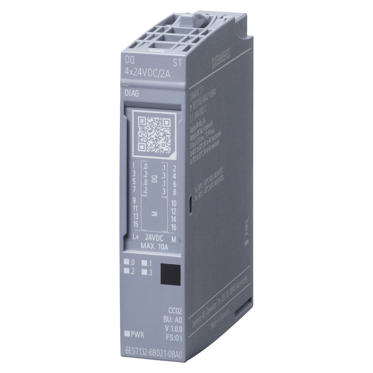 SIEM 6ES7132-6BD21-0BA0 SIMATIC ET 200SP DQ 4x24VDC/2A ST VPE 1