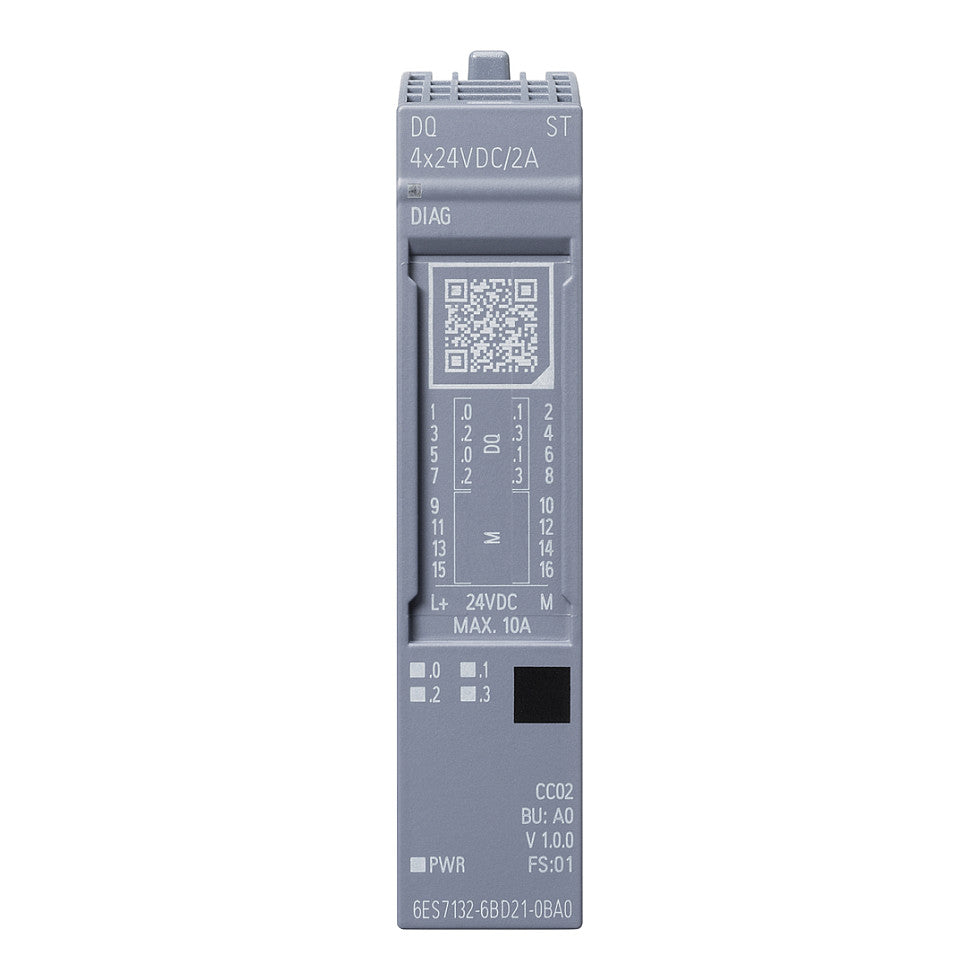 SIEM 6ES7132-6BD21-0BA0 SIMATIC ET 200SP DQ 4x24VDC/2A ST VPE 1