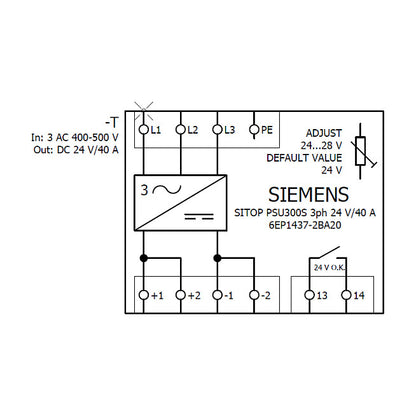 Siemens 6EP14372BA20 SITOP PSU300S 40A gerege. Stromvers. Eing.3 400-500VAC
