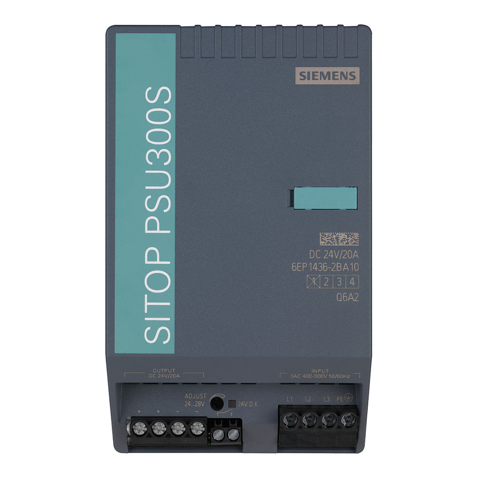Siemens 6EP14362BA10 SITOP PSU300S 20A geregelte Stromvers. Eing. 3p 400-500VAC