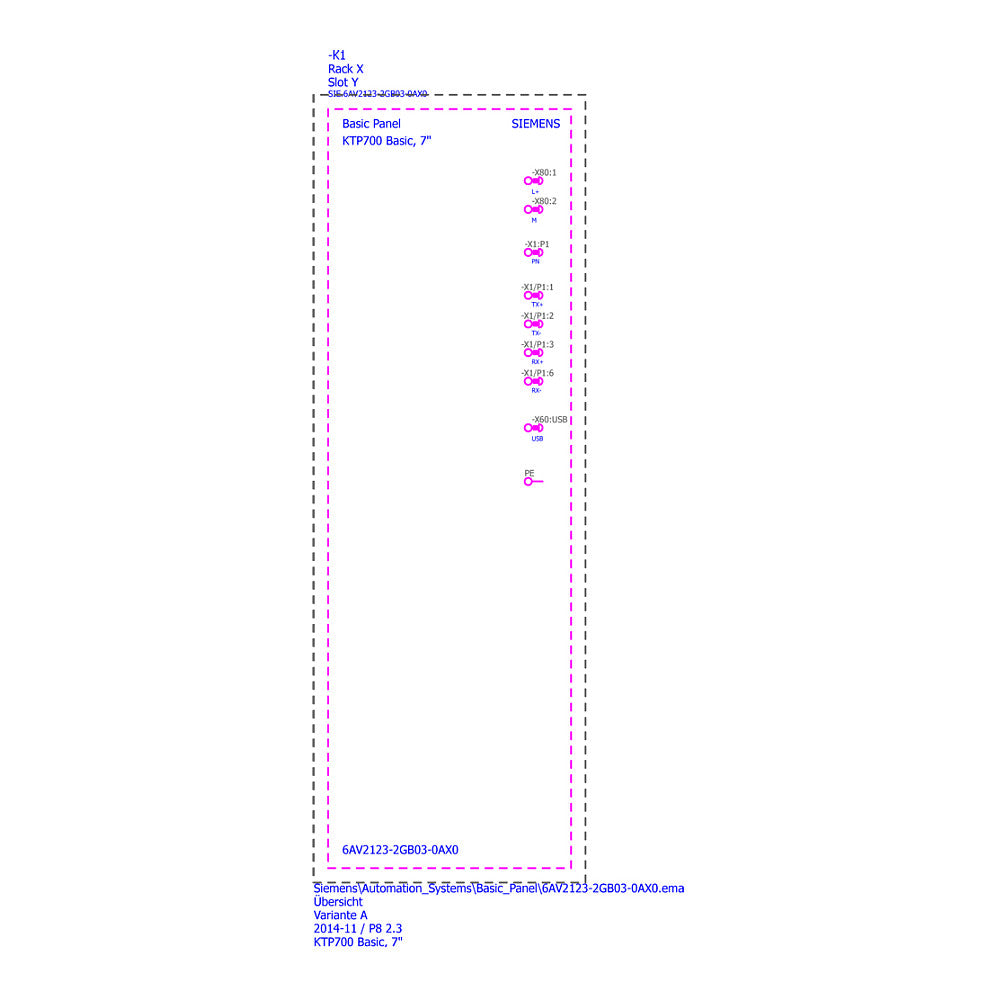 SIEM SIMATIC HMI 6AV2123-2GB03-0AX0 KTP700 Basic Panel 7"TFT Touch PROFINET