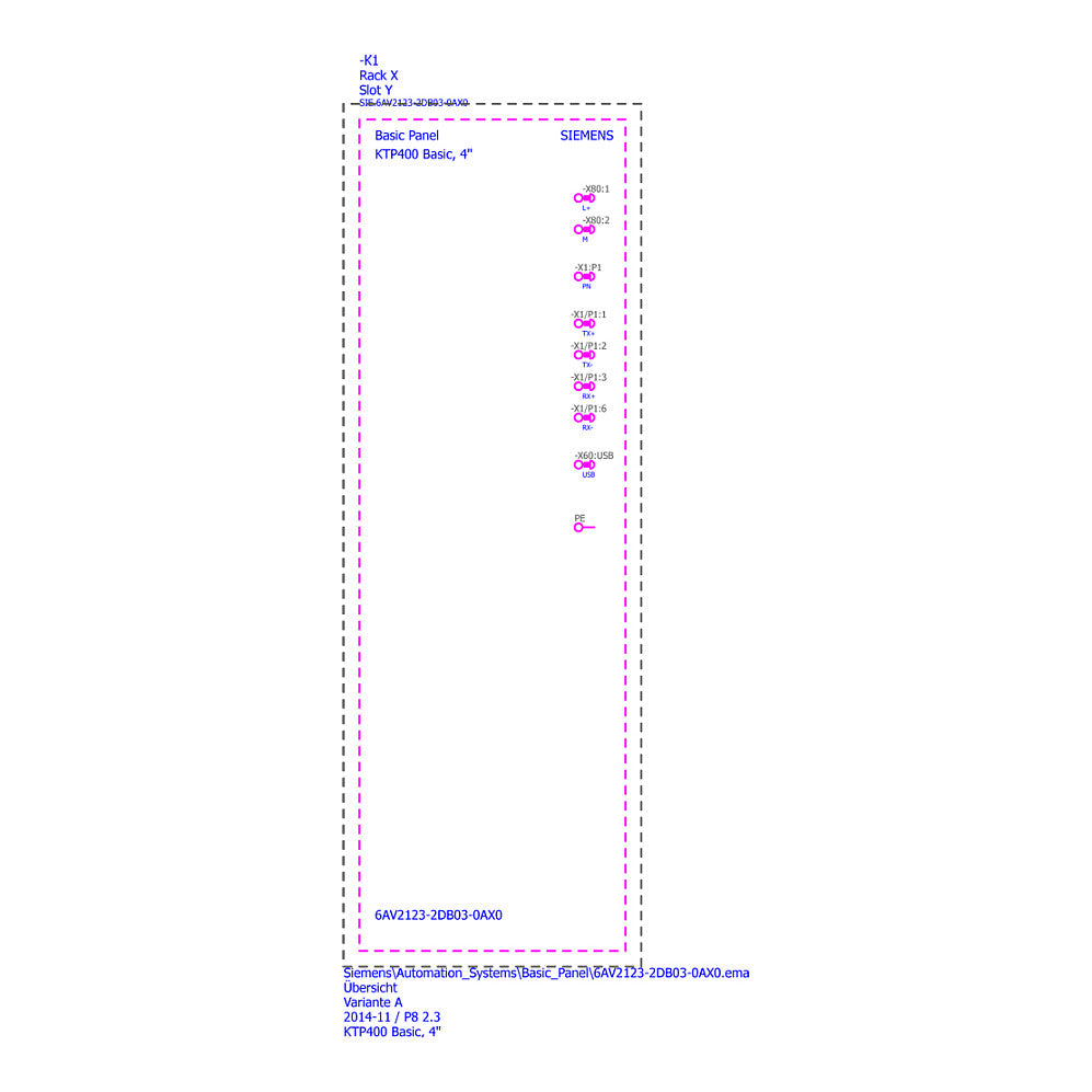 Siemens 6AV21232DB030AX0 SIMATIC HMI KTP400 Basic