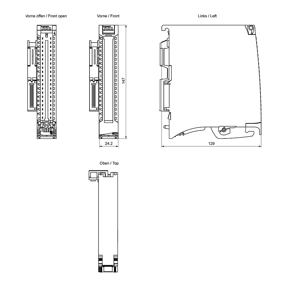 SIEM 6ES7522-1BH10-0AA0 SIMATIC S7-1500, Digitalausgabemodul DQ16 x DC24V/0,5A,