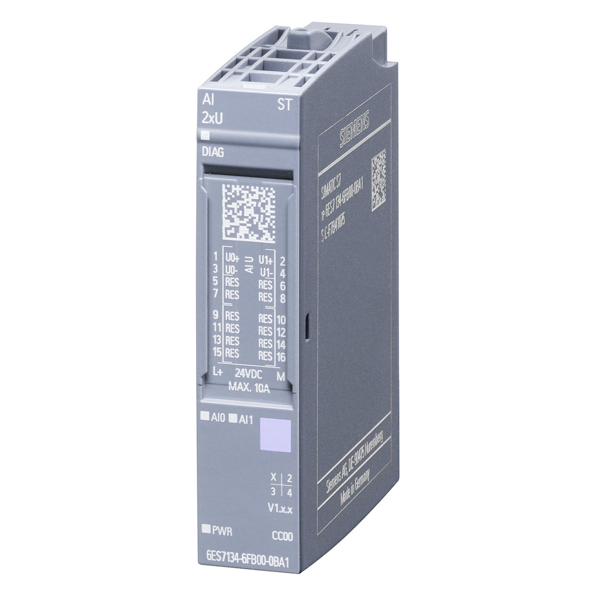 SIEM 6ES7134-6FB00-0BA1 SIMATIC ET 200SP, analoges Eingangsmodul, AI 2xU