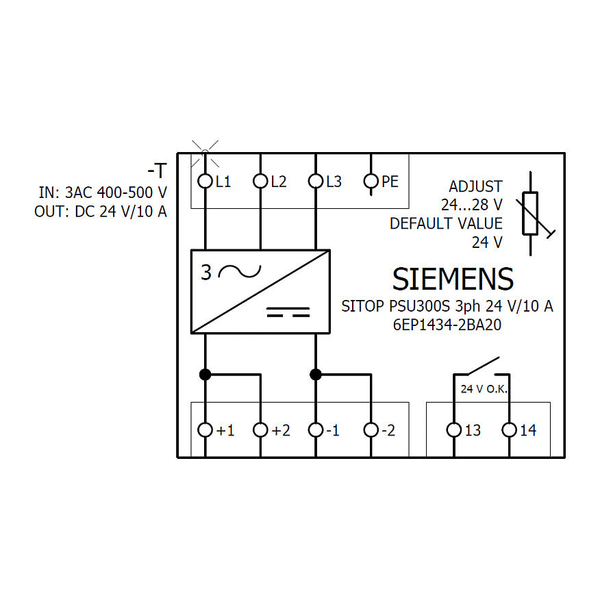 SIEM Stromversorgung SITOP 6EP1434-2BA20 PSU300S, 3-phasig DC 24 V/10 A 6EP1434-