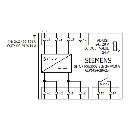 SIEM Stromversorgung SITOP 6EP1434-2BA20 PSU300S, 3-phasig DC 24 V/10 A 6EP1434-