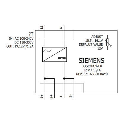 Siemens 6EP33216SB000AY0 LOGO!POWER 12V 1,9A Geregelte Stromversorgung