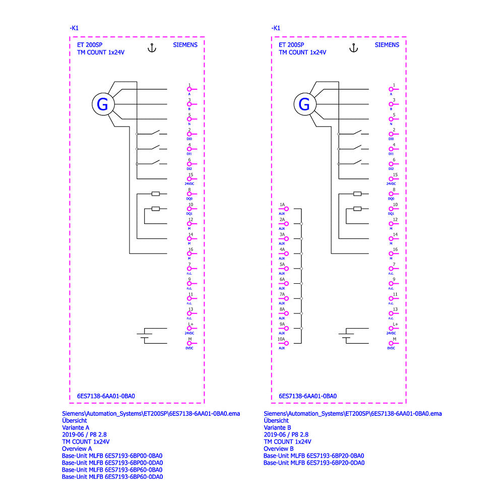 SIEM 6ES7138-6AA01-0BA0 SIMATIC ET 200SP, TM count 1x 24V Zählerbaugruppe