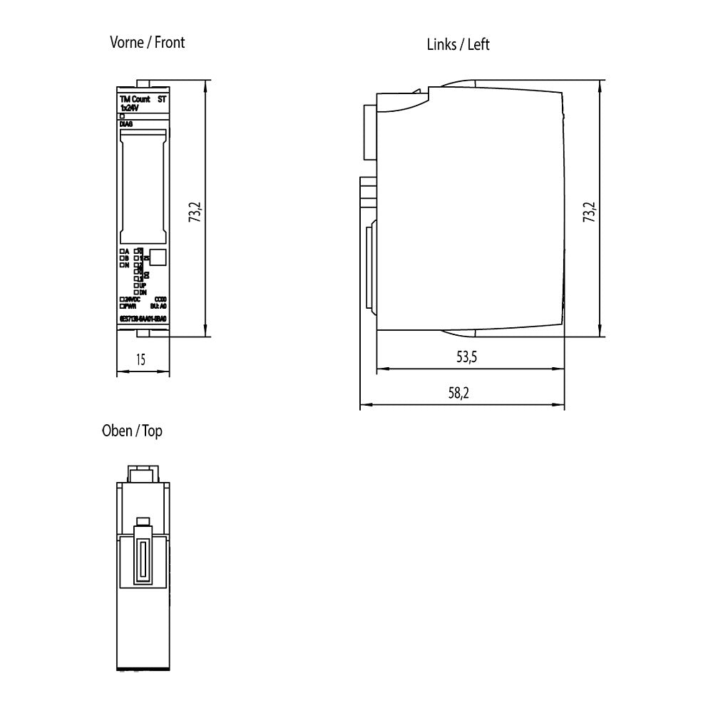 SIEM 6ES7138-6AA01-0BA0 SIMATIC ET 200SP, TM count 1x 24V Zählerbaugruppe