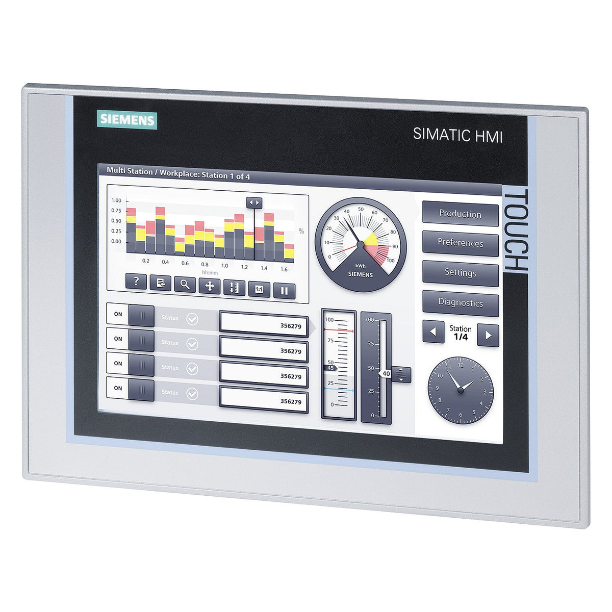 Siemens 6AV21240JC010AX0 SIMATIC TP900 Comfort Panel Windows CE 6.0 9z TFT