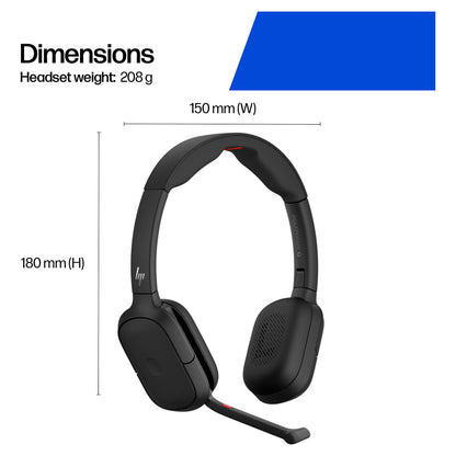 HP Poly Focus 625 Stereo Bluetooth Headset