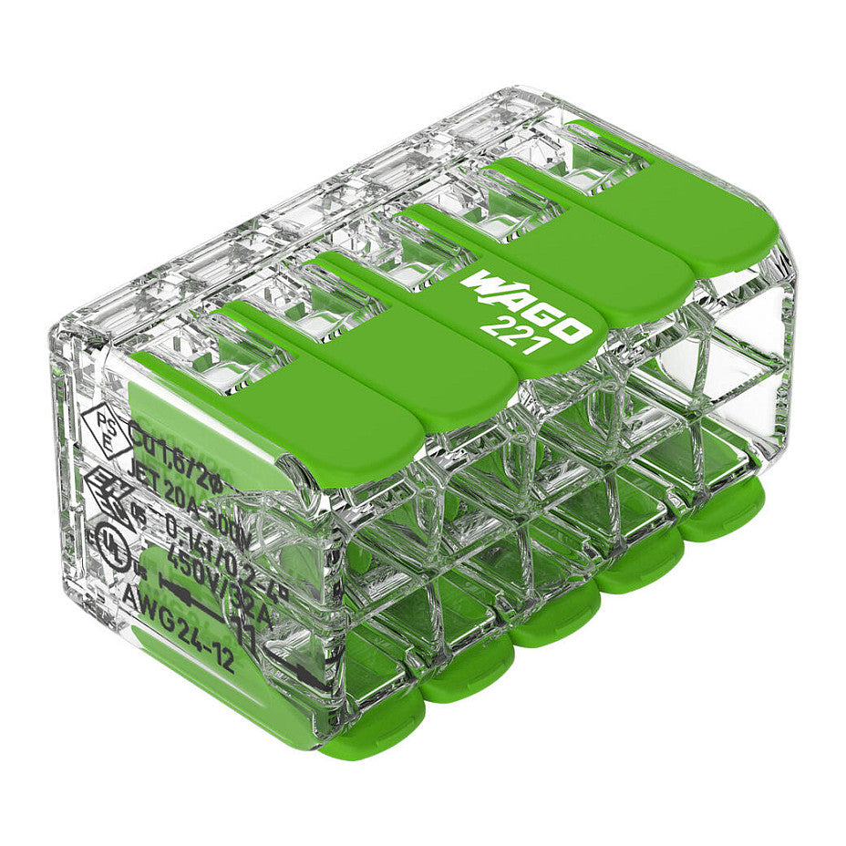 Wago Serie 221 - 10*4mm (15 Stück) Green Range