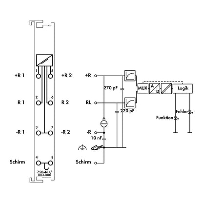 WAGO 750-461/003-000 2-K-Analog-Eingangsklemme 0,08-2,5qmm