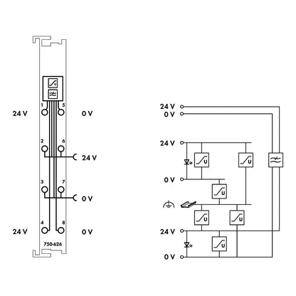 WAGO 750-626 Netzteilfilter 24VDC